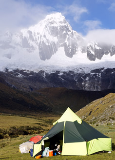 Taulliraju mountain in the Cordillera Blanca Peruvian Andes